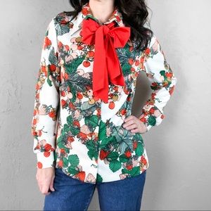 Vintage Strawberry Dagger Collared Button Up Set